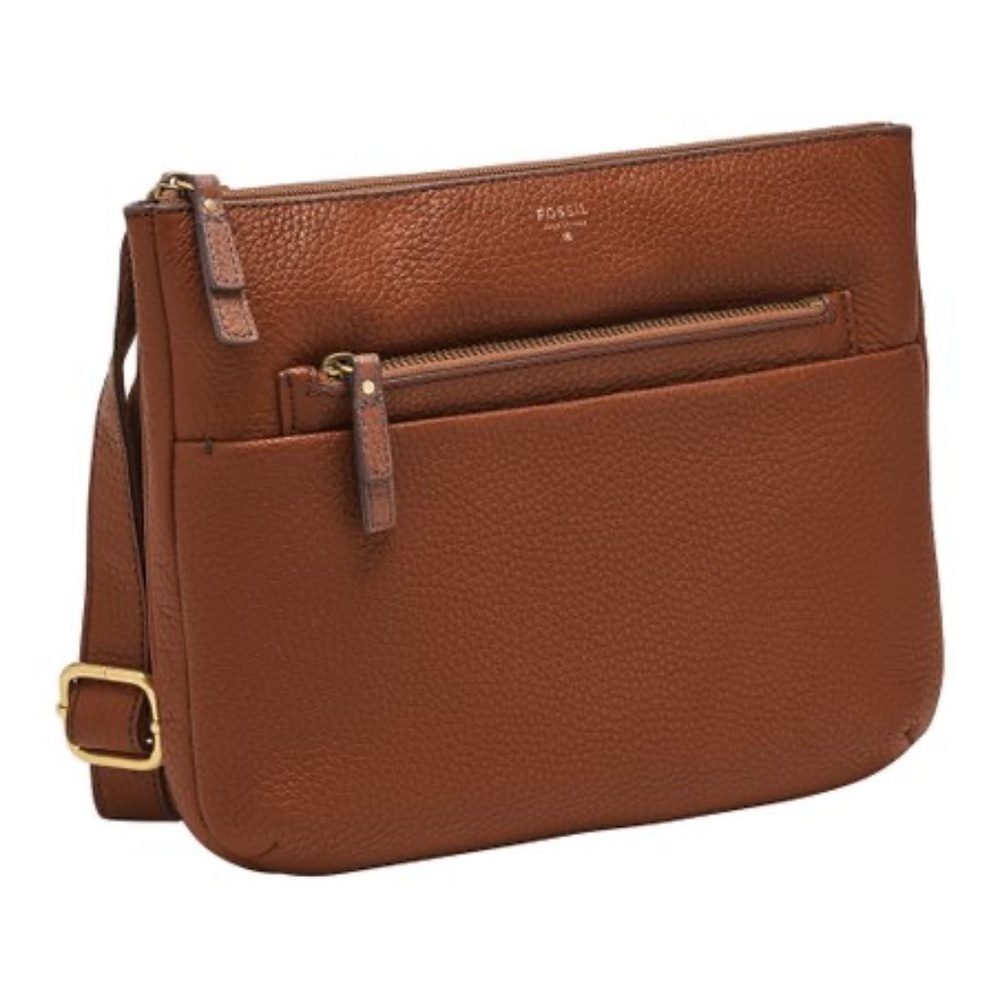 NWT Fossil Tessa Crossbody Bag - Brown Leather